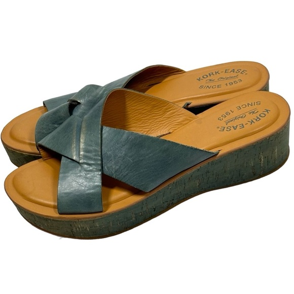 Kork-Ease Shoes - Kor-Ease NWOT Sabrina Leather Sandals Foam Wedge K16232 Cushioned US 11 EU 43